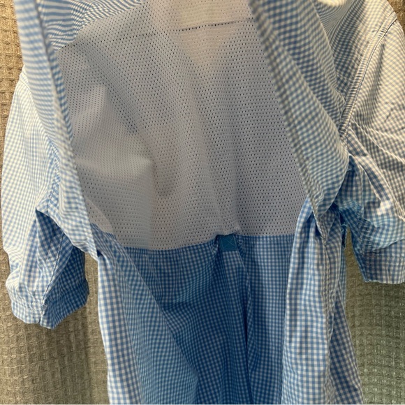 Gander Mountain Guide Series Men's Light Blue Checkered Shirt - Picture 5 of 7